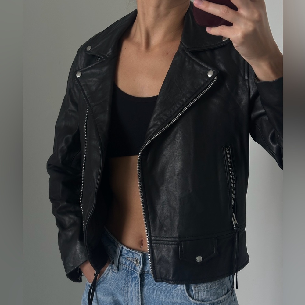 Mango Leather Jacket - image 6